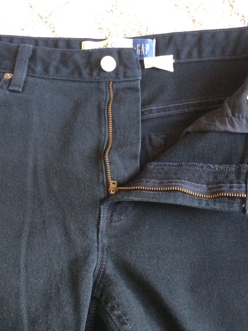 GAP Boot Cut Black Denim Jeans Size 12 Long - Picture 5 of 11